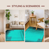 Chic Geometric Teal and Black Blend(Blue)