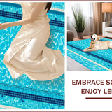 Ultra Soft Area Rug, Non Slip, Stain Resistant, Washable Area Rugs for Living Room, Bedroom, Sports Theme Non Slip Summer Doormat(Blue)