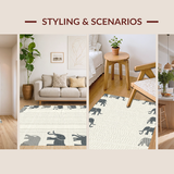 Contemporary Ivory Elephant Artwork(Gray)