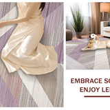 Ultra Soft Area Rug, Non Slip, Stain Resistant, Washable Area Rugs for Living Room, Bedroom, Fashionable Solid Hue Transitional Style(Purple)