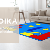Ultra Soft Area Rug, Non Slip, Stain Resistant, Washable Area Rugs for Living Room, Bedroom, Vibrant Musical Notes Composition(Blue)