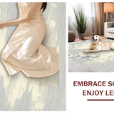 Ultra Soft Area Rug, Non Slip, Stain Resistant, Washable Area Rugs for Living Room, Bedroom, Timeless Classic Animal Design Elements(Beige)