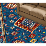 Elegant Earth Tone Geometric Design(Blue)
