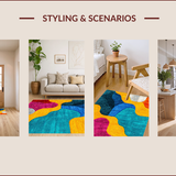 Ultra Soft Area Rug, Non Slip, Stain Resistant, Washable Area Rugs for Living Room, Bedroom, Absorbent Dirt-Resistant Patio Doormat for Summer Lifestyle(Yellow)