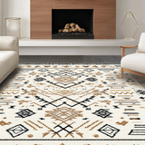 Ultra Soft Area Rug, Non Slip, Stain Resistant, Washable Area Rugs for Living Room, Bedroom, Chic Earthy Shag Texture(Beige)