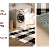Ultra Soft Area Rug, Non Slip, Stain Resistant, Washable Area Rugs for Living Room, Bedroom, Checkered Minimalist Home Office Easy Clean Carpet(Beige)