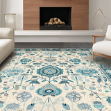 Ultra Soft Area Rug, Non Slip, Stain Resistant, Washable Area Rugs for Living Room, Bedroom, Rustic Vintage Pastel Vibes(Beige)