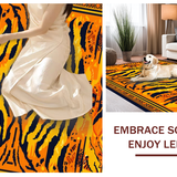 Ultra Soft Area Rug, Non Slip, Stain Resistant, Washable Area Rugs for Living Room, Bedroom, Vibrant Animal Shape Aesthetic(Orange)