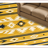 Ultra Soft Area Rug, Non Slip, Stain Resistant, Washable Area Rugs for Living Room, Bedroom, Earthy Toned Tribal Print Elegance(Yellow)