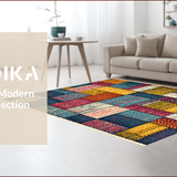 Ultra Soft Area Rug, Non Slip, Stain Resistant, Washable Area Rugs for Living Room, Bedroom, Braided Reversible Runner(Blue)