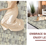 Ultra Soft Area Rug, Non Slip, Stain Resistant, Washable Area Rugs for Living Room, Bedroom, Vibrant Boho Inspired Wildlife Design(Gray)