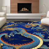 Striking Dragon Silhouette Art(Blue)