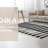 Ultra Soft Area Rug, Non Slip, Stain Resistant, Washable Area Rugs for Living Room, Bedroom, Monochrome Striped Geometric Rug, Contrast Zebra Pattern Carpet, Minimalist(Gray)