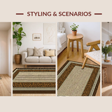 Ultra Soft Area Rug, Non Slip, Stain Resistant, Washable Area Rugs for Living Room, Bedroom, Vibrant Safari Style Elegance(Beige)