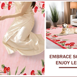 Ultra Soft Area Rug, Non Slip, Stain Resistant, Washable Area Rugs for Living Room, Bedroom, Charming Cherry Blossom Motif(Pink)