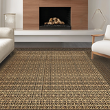 Ultra Soft Area Rug, Non Slip, Stain Resistant, Washable Area Rugs for Living Room, Bedroom, Rustic Warm Earth Tone Welcome(Beige)