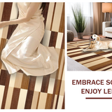 Ultra Soft Area Rug, Non Slip, Stain Resistant, Washable Area Rugs for Living Room, Bedroom, Stylish Retro Lattice Arrangement(Beige)