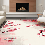 Ultra Soft Area Rug, Non Slip, Stain Resistant, Washable Area Rugs for Living Room, Bedroom, Vibrant Botanical Artistry Theme(Pink)
