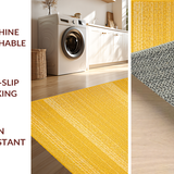Ultra Soft Area Rug, Non Slip, Stain Resistant, Washable Area Rugs for Living Room, Bedroom, Charming Solid Mustard Shag Style(Yellow)