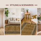 Ultra Soft Area Rug, Non Slip, Stain Resistant, Washable Area Rugs for Living Room, Bedroom, Trendy Urban Safari Inspired Look(Orange)