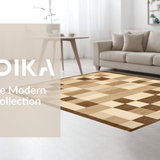 Ultra Soft Area Rug, Non Slip, Stain Resistant, Washable Area Rugs for Living Room, Bedroom, Chic Modern Geometric Texture(Beige)