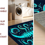 Ultra Soft Area Rug, Non Slip, Stain Resistant, Washable Area Rugs for Living Room, Bedroom, Ocean Depths Sea Beast Area Rug(Blue)