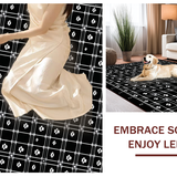 Ultra Soft Area Rug, Non Slip, Stain Resistant, Washable Area Rugs for Living Room, Bedroom, Unique Fluffy Black Animal Impression(Black)