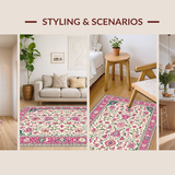 Ultra Soft Area Rug, Non Slip, Stain Resistant, Washable Area Rugs for Living Room, Bedroom, Timeless Elegant Soft Palette(Ivory)
