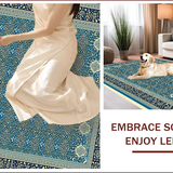 Ultra Soft Area Rug, Non Slip, Stain Resistant, Washable Area Rugs for Living Room, Bedroom, Updated Traditional Light Blue Living Room Rug(Blue)
