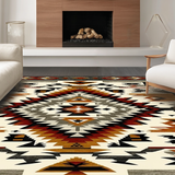 Ultra Soft Area Rug, Non Slip, Stain Resistant, Washable Area Rugs for Living Room, Bedroom, Artful Rustic Medallion Style(Brown)