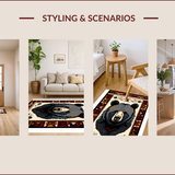 Ultra Soft Area Rug, Non Slip, Stain Resistant, Washable Area Rugs for Living Room, Bedroom, Warm Nature-Inspired Abstract Aesthetic(Beige)