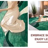 Ultra Soft Area Rug, Non Slip, Stain Resistant, Washable Area Rugs for Living Room, Bedroom, Sleek Blue-Gray Linear Arrangement(Green)