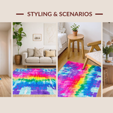 Ultra Soft Area Rug, Non Slip, Stain Resistant, Washable Area Rugs for Living Room, Bedroom, Charming Soft Color Splash Pattern(Purple)