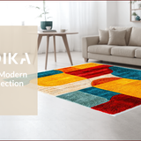 Ultra Soft Area Rug, Non Slip, Stain Resistant, Washable Area Rugs for Living Room, Bedroom, Vibrant Multicolor Poolside Non-Slip Porch Mat(Red)