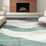 Chic Cream and Green Fluid Motif(Gray)