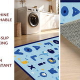 Inviting Circular Educational Decor(Blue)