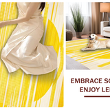 Ultra Soft Area Rug, Non Slip, Stain Resistant, Washable Area Rugs for Living Room, Bedroom, Vibrant Knotted Tassel Accent(Yellow)