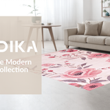 Ultra Soft Area Rug, Non Slip, Stain Resistant, Washable Area Rugs for Living Room, Bedroom, Lush Transitional Warm Tones(Pink)