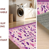 Ultra Soft Area Rug, Non Slip, Stain Resistant, Washable Area Rugs for Living Room, Bedroom, Artistic Dreamy Color Splash(Pink)