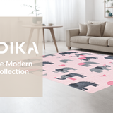 Chic Gray and White Cartoon Style(Pink)