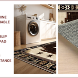 Ultra Soft Area Rug, Non Slip, Stain Resistant, Washable Area Rugs for Living Room, Bedroom, Rustic Texas Star Aesthetic(Beige)