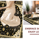 Ultra Soft Area Rug, Non Slip, Stain Resistant, Washable Area Rugs for Living Room, Bedroom, Cozy Timeless Lattice Arrangement(Black)
