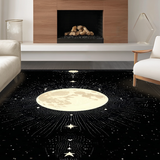 Ultra Soft Area Rug, Non Slip, Stain Resistant, Washable Area Rugs for Living Room, Bedroom, Gothic Starry Sky Elegance(Black)