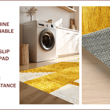 Ultra Soft Area Rug, Non Slip, Stain Resistant, Washable Area Rugs for Living Room, Bedroom, Soft Rectangular Meditation Space Yellow Rug(Gold)