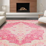 Contemporary Beige Wave Motif(Pink)