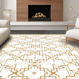 Ultra Soft Area Rug, Non Slip, Stain Resistant, Washable Area Rugs for Living Room, Bedroom, Elegant Beige Trellis Arrangement(Beige)