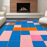 Eclectic Rainbow Patterned Textile(Blue)