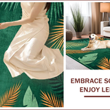 Ultra Soft Area Rug, Non Slip, Stain Resistant, Washable Area Rugs for Living Room, Bedroom, Exotic Palm Motif Elegance(Green)