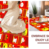 Brightly Colored Fun Shape Collage(Red)