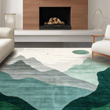 Artistic Abstract Mountain Silhouette(Green)